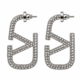 STUDED V LOGO EARRINGS