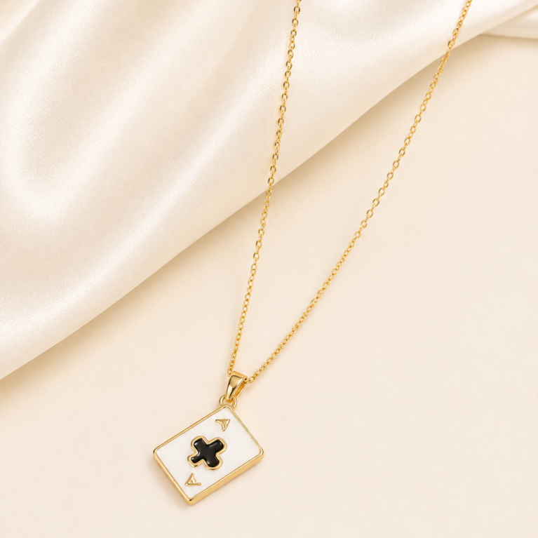BLACK ACE NECKLACE