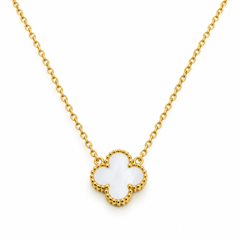 WHITE CLOVER NECKLACE